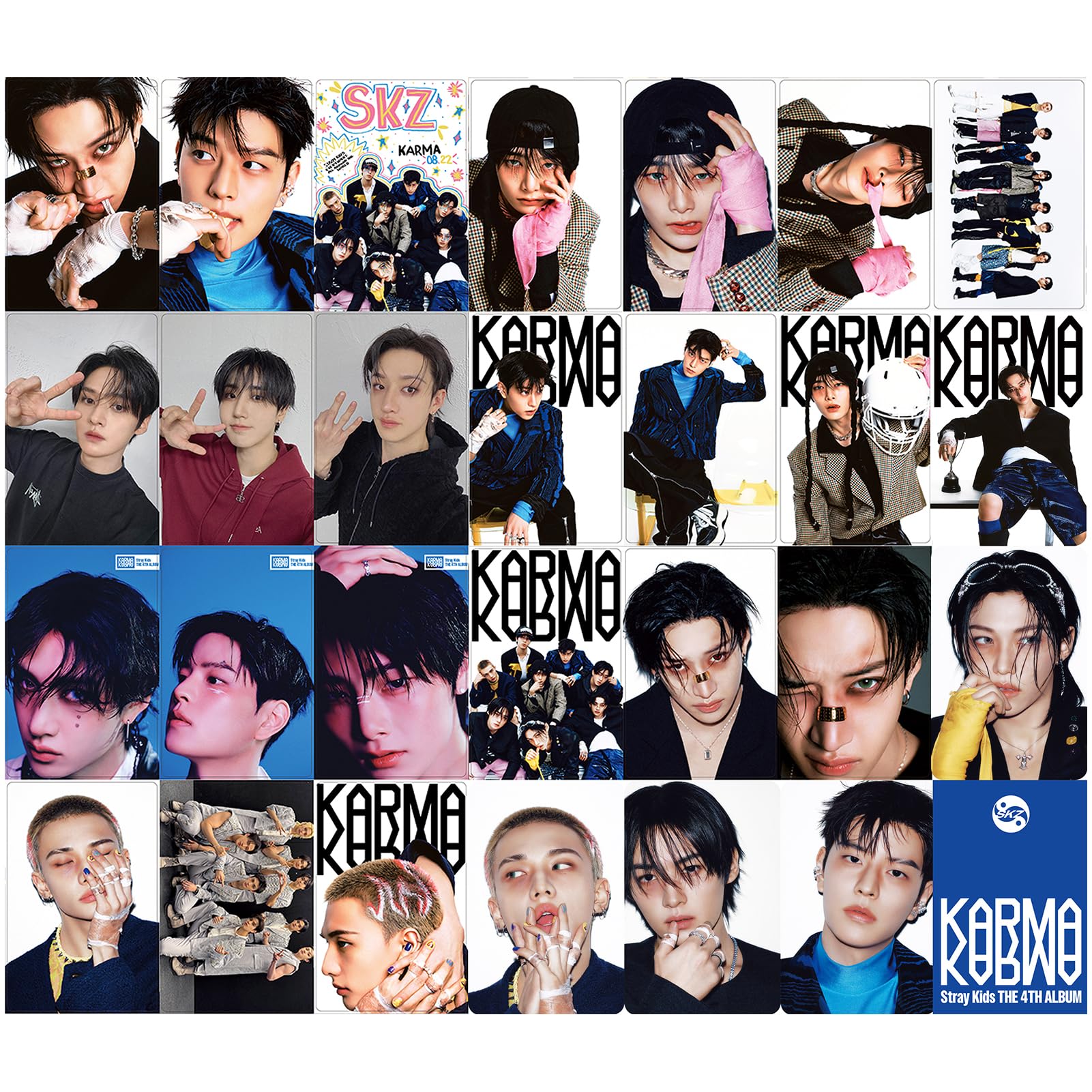 KPOPBTS Stray Kids Karma Photocards 55 PCS Kpop Lomo Card Set